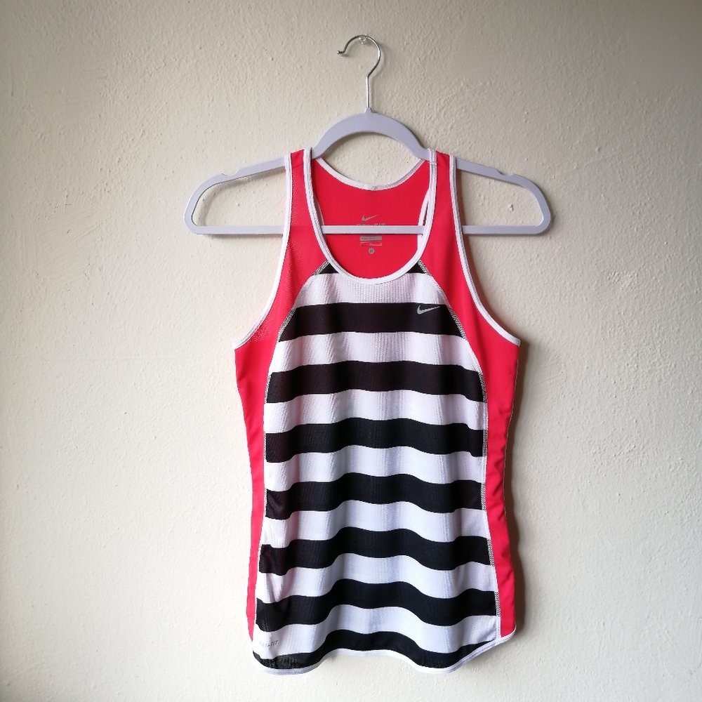 Nike Dri Fit Striped Athletic Tank